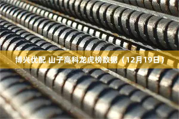 博兴优配 山子高科龙虎榜数据（12月19日）
