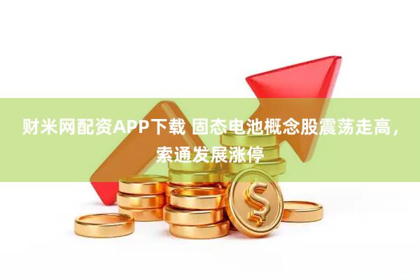 财米网配资APP下载 固态电池概念股震荡走高，索通发展涨停