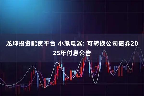 龙坤投资配资平台 小熊电器: 可转换公司债券2025年付息公告